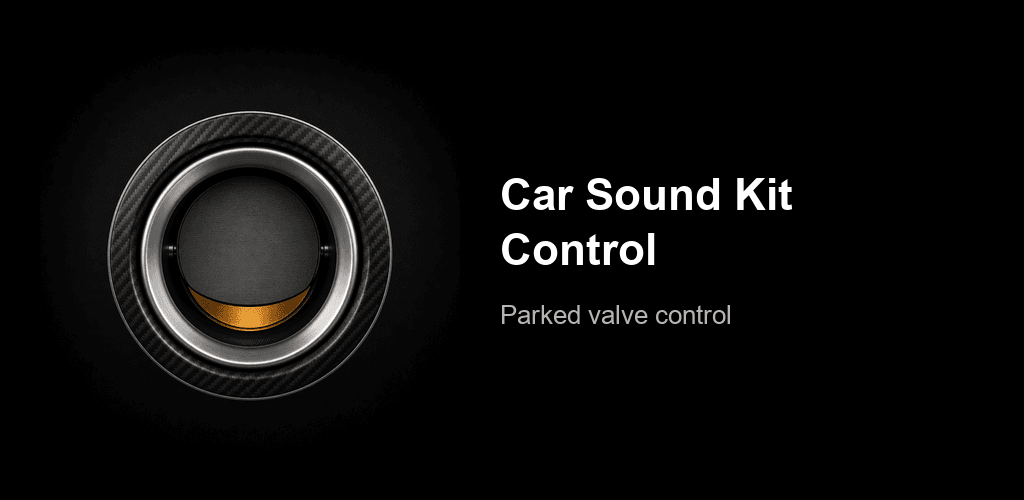 Car Sound Kit Control exhaust tip art with the app name.